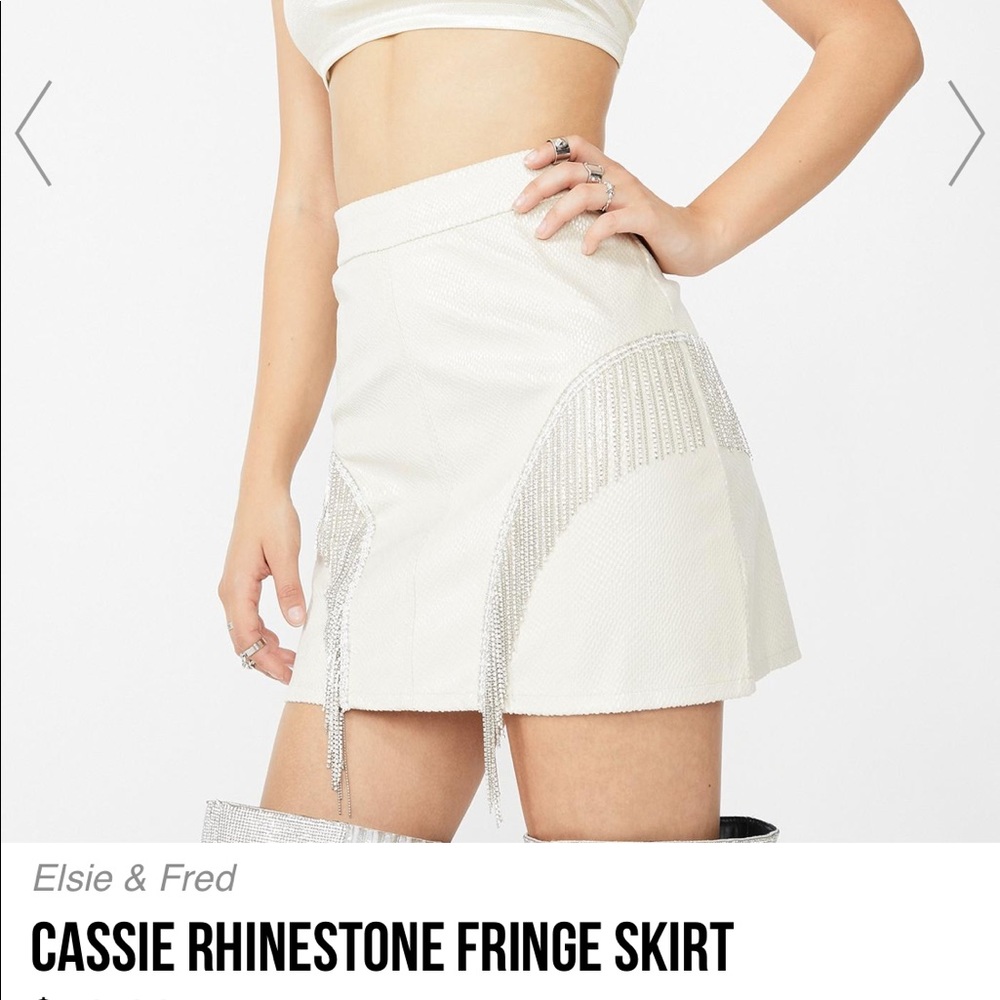 Elsie and Fred Rhinestone Fringe Skirt